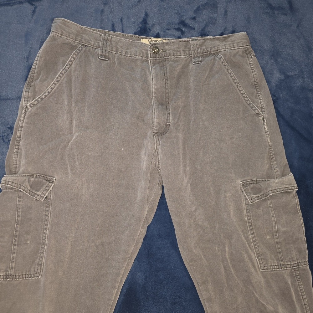 Wrangler Authentics Men's 36 X 30 (36x28) Fleece Lined Gray Cargo Pants
